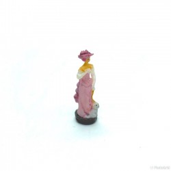 Статуэтка Модная леди в розовом платье с собачкой, миниатюра 1:!2