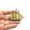 Модель корабля Шхуна, кукольная миниатюра 1:12