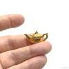 Чайник с крышкой золотой, миниатюра 1:12