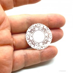 Салфетка круглая, декоративная, миниатюра 1:12