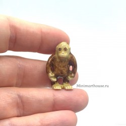 Фигурка обезьяна, фарфор, миниатюра 1:12
