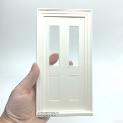 Дверь Викторианская с прозрачными стеклянными панелями, масштаб 1:12