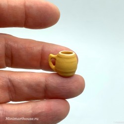 Кружка, керамика, кукольная миниатюра 1:12