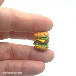 Гамбургер, кукольная миниатюра 1:12
