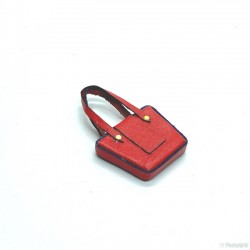 Дамская сумочка красная, миниатюра 1:12