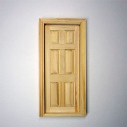 Дверь классическая, шестипанельная, масштаб 1:12
