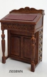 Бюро 18th Century Davenport Desk-walnut, масштаб 1:12