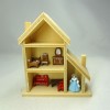 Домик игрушечный деревянный, кукольная миниатюра