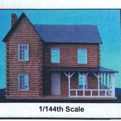 Бревенчатый дом, миниатюра 1:144